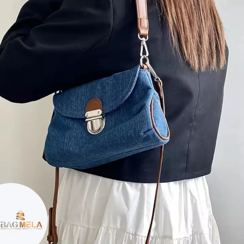 RH-07 Denim Charm Crossbody Bag - Image 4