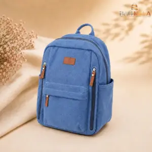 RH-129 Sky Blue Large Capacity Denim Backpack