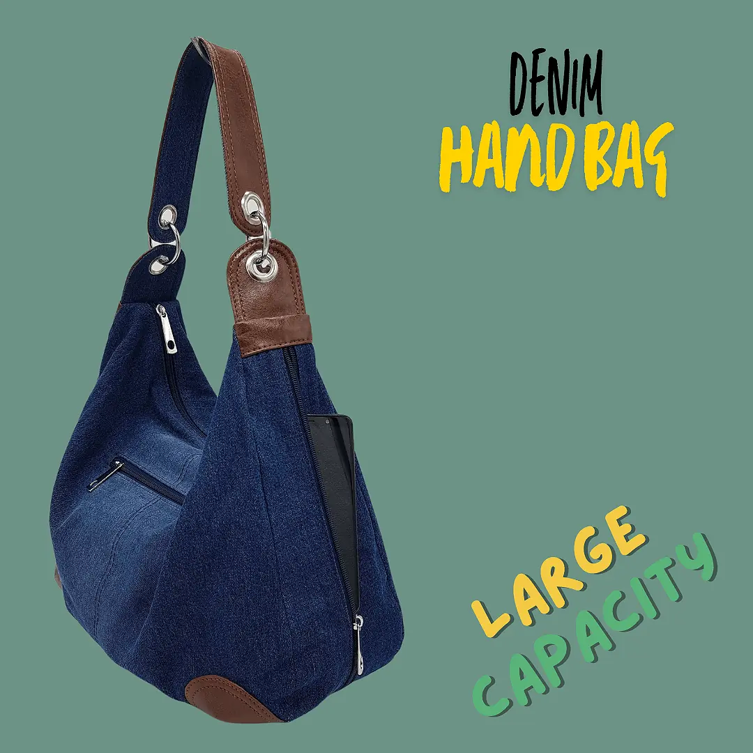 Rh-01 Denim Ladies Hand Bag - Image 9