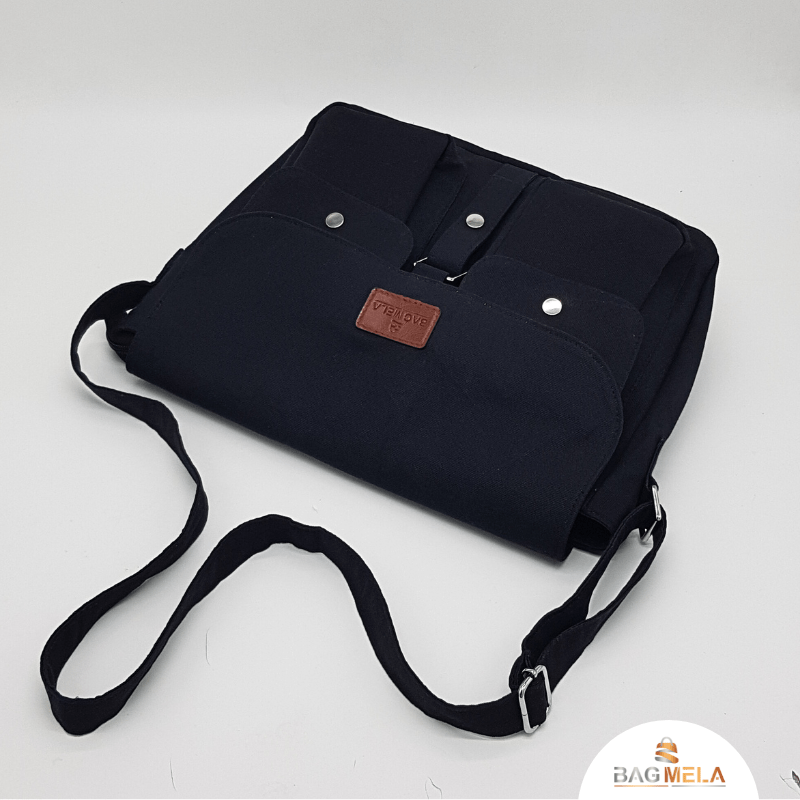 Rh-04 Denim Ladies Side bag black 1 - Image 4